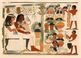 What fruit is in egyptian tombs?