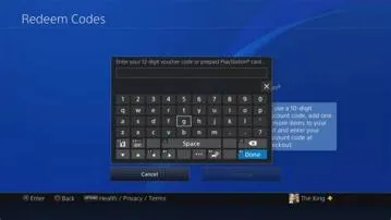 Where is the 12-digit code for ps4?