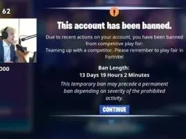 Can u get banned for teaming in solo fortnite?