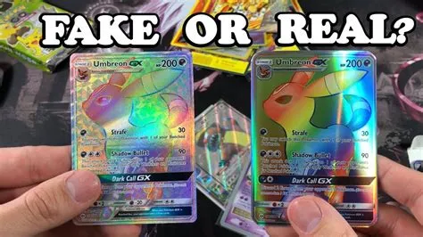 How can you tell if pokemon cards are fake