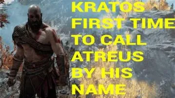 Does kratos ever call his son by his name?