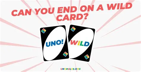 Can you end uno with a wildcard