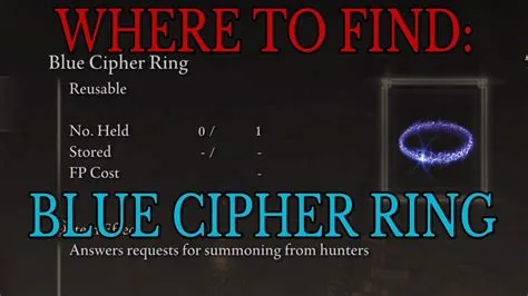What is the blue cypher ring