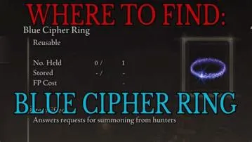 What is the blue cypher ring?