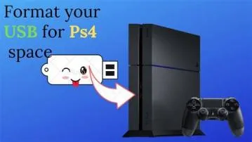 Does a usb need to be formatted for a ps4?