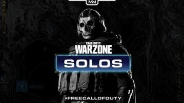 Is there no solos in warzone 2?