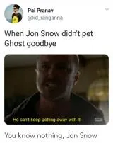 Why didn t jon say goodbye to ghost?