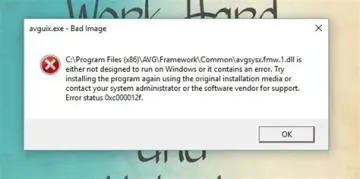 What is windows error c000012f?