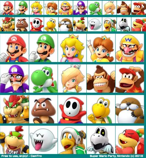 How many playable characters are in super mario party switch
