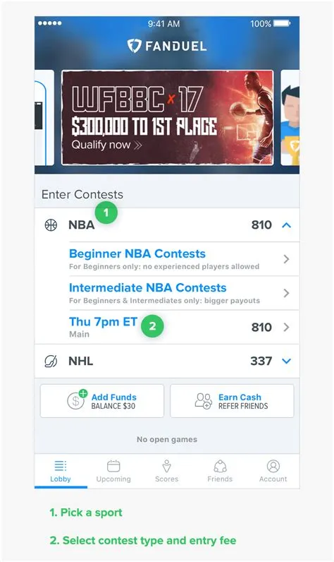 How do you know if you win on fanduel