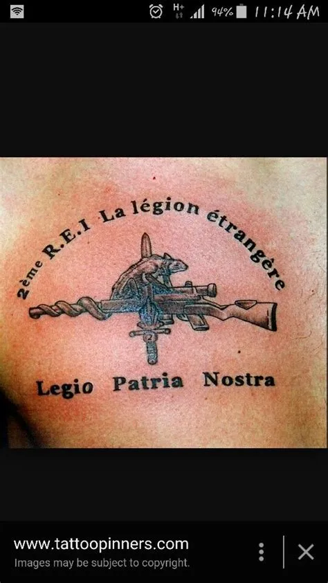 Are tattoos allowed in the french foreign legion