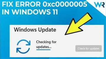 How do i fix error 0xc0000005 on windows 11?