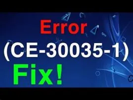 What is error code ce 30035 1?