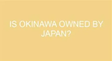 Is okinawa owned by japan?