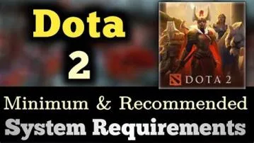 What is the minimum pc for dota 2?