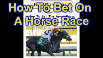 Can you bet on each horse to win?