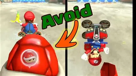 Can you avoid red shells in mario kart deluxe 8 switch
