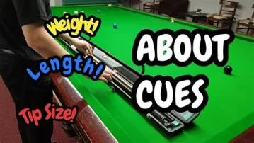 How long should a snooker cue tip be?