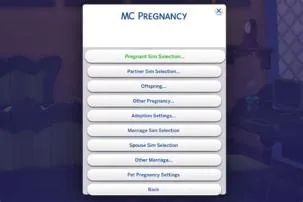 How do you get a sim pregnant with cheats?