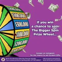 What is the minimum prize on the bigger spin?