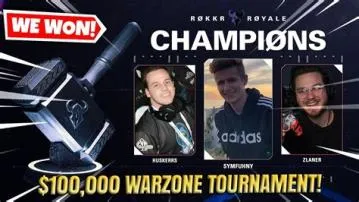Who won the 100 000 warzone tournament?