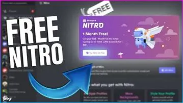Is discord giving 1 month free nitro?