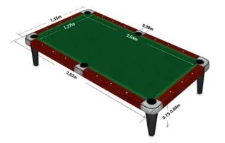 What size is a professional pool table by height?