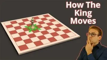 How many spaces can a king move in chess?