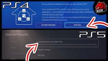 Can you change primary ps4 to ps5?
