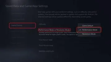 Does ps5 have performance mode?