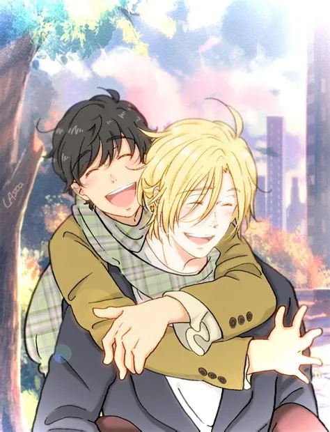 Why did ash fall in love with eiji