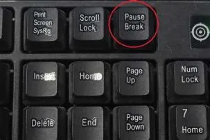 Where is the pause break key?
