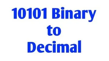 What does 10101 mean in binary?
