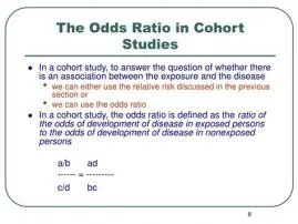 Is odds ratio calculated in cohort study?