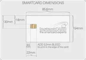 What size is a smart id card?