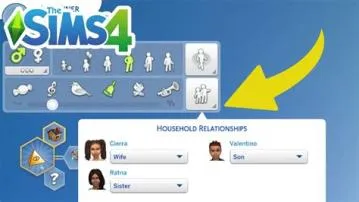 How do you edit pre existing relationships in sims 4 cas?