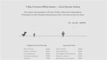What is the highest score on dino game?