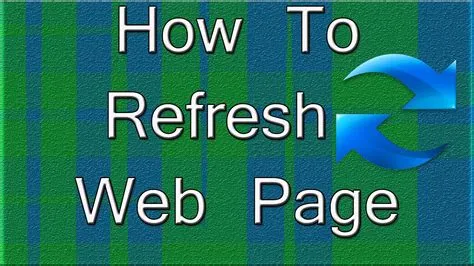 How do you refresh a web page on a mac