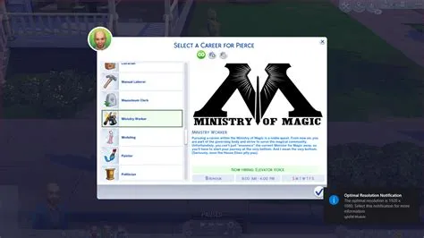 Is there a magic career in sims 4