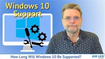 How long will windows 10 be supported?
