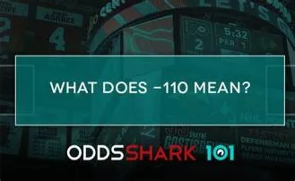 What does minus 110 odds mean?