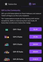 How to gift 100 subs on twitch?