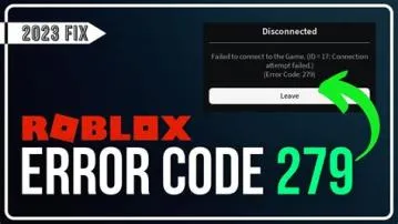 What is error code 279 roblox id 17?