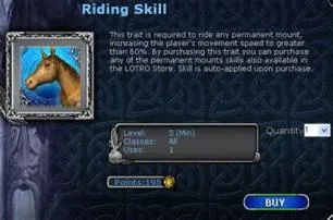 What is the minimum level for riding in lotro?