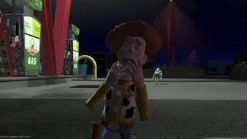 Does woody cry in toy story?