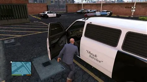 How do you steal a police van in gta