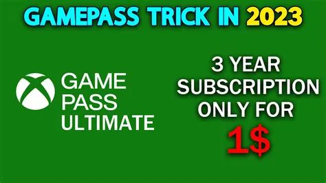 Is there a yearly subscription for xbox game pass