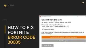 What is error code 3005 fortnite?