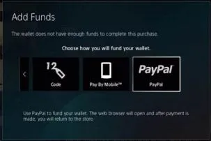 Does playstation not accept paypal?