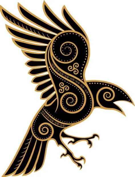 What god symbol is a raven
